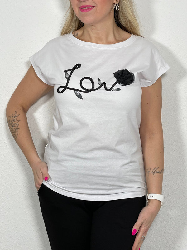 T-Shirt Love in Weiß Artikel 3946
